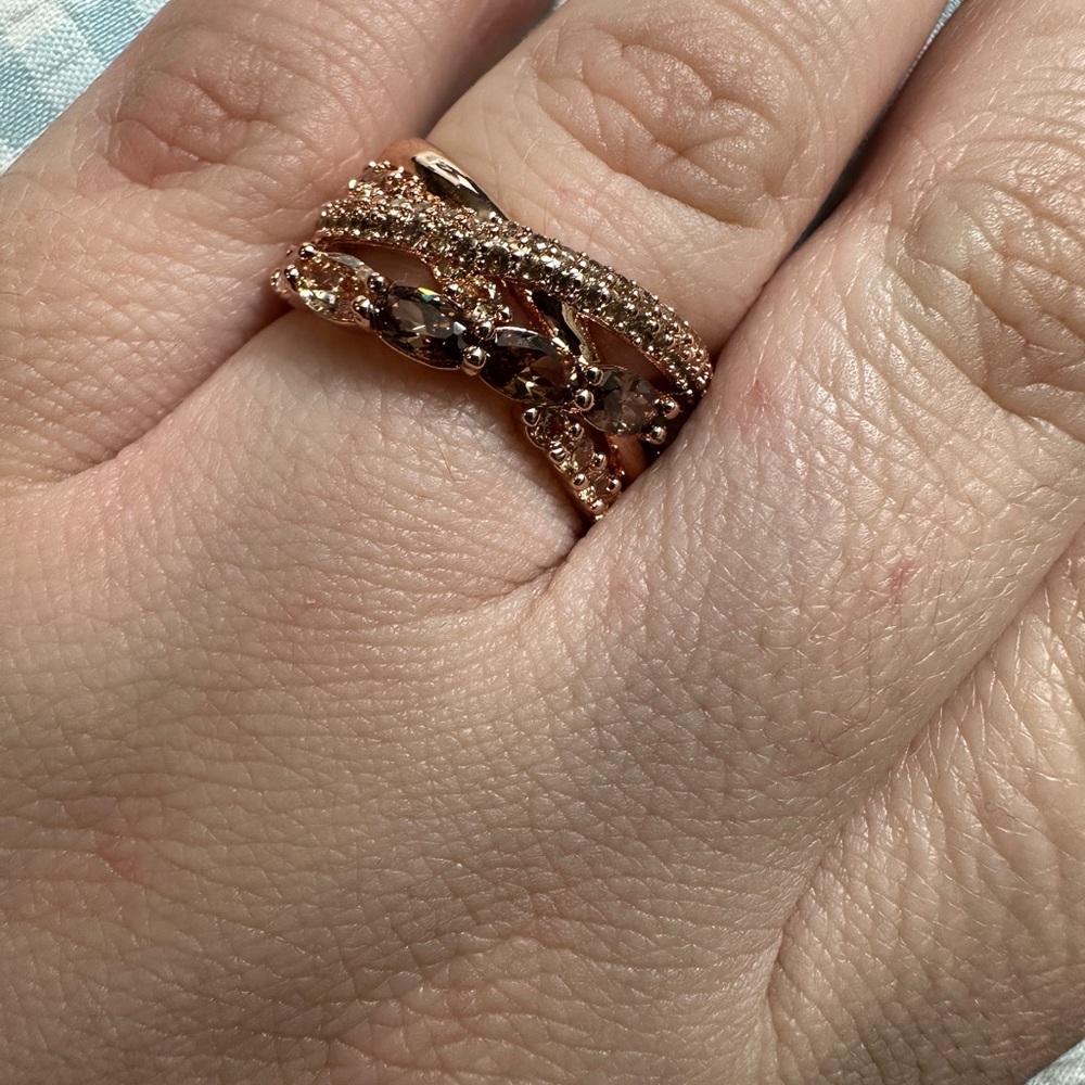 Twisted Gold tone Women's Ring